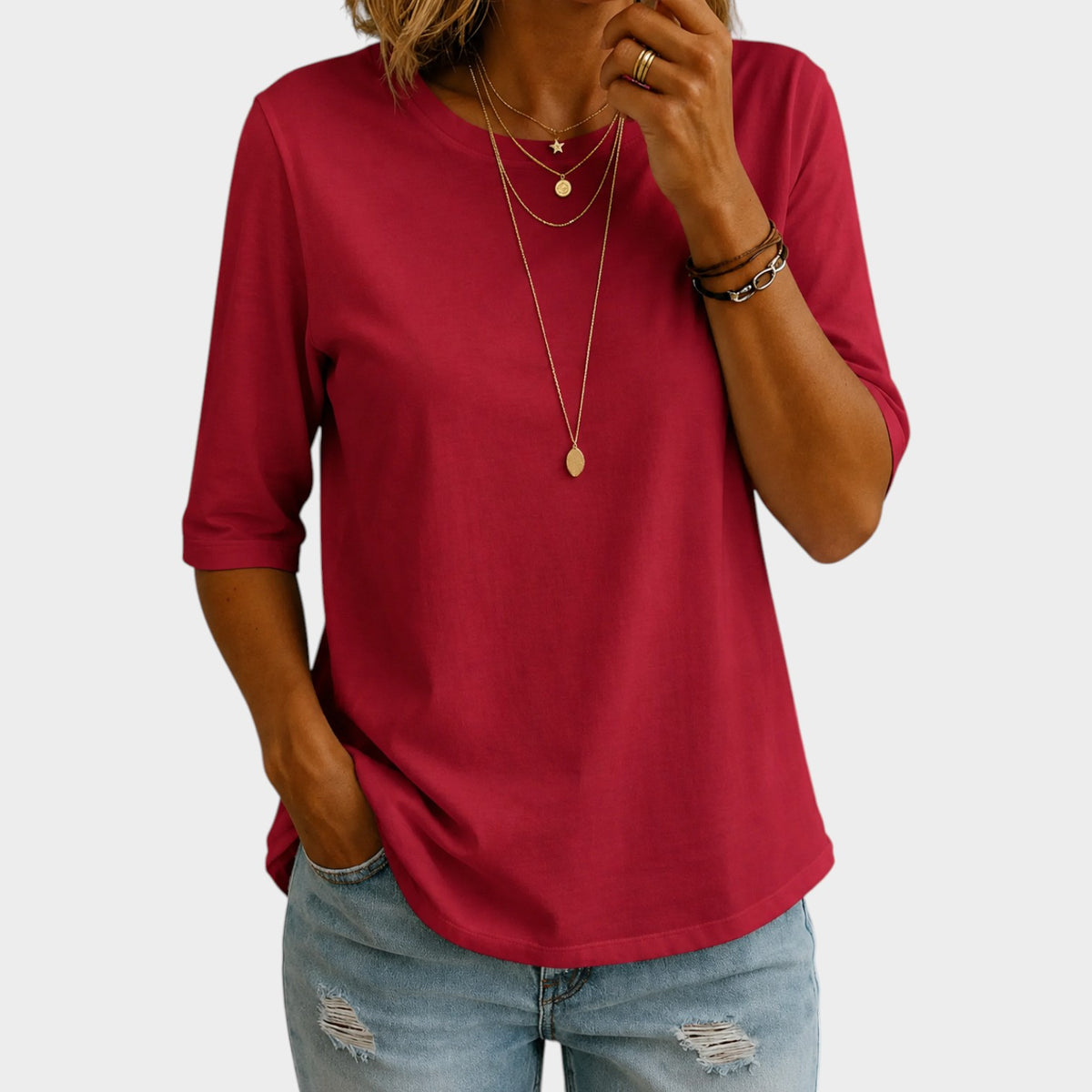 Women's Relaxed Fit Half Sleeve T-Shirt