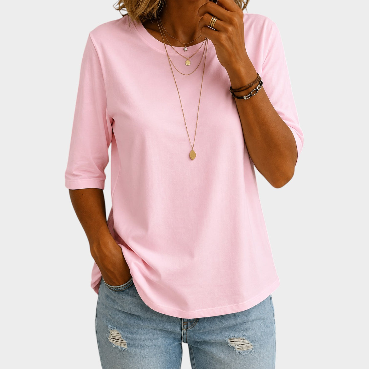 Women's Relaxed Fit Half Sleeve T-Shirt