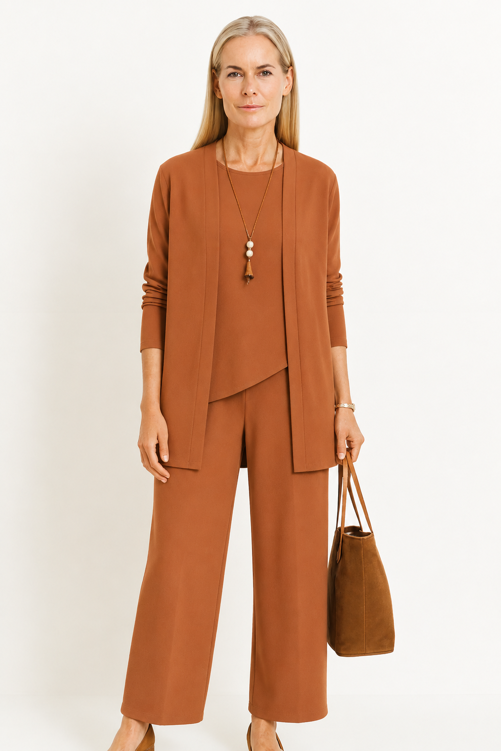 Blair | Women's 3-Piece Set: Cardigan, Tank Top & Wide Leg Pants