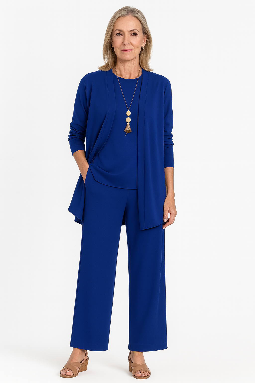 Blair | Women's 3-Piece Set: Cardigan, Tank Top & Wide-Leg Pants