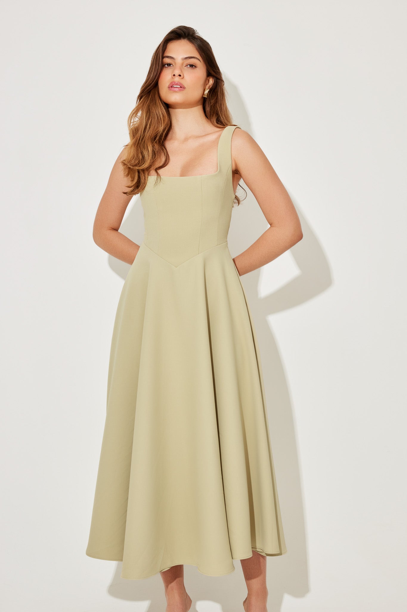 Angela™ | Elegant Flowing Midi Dress