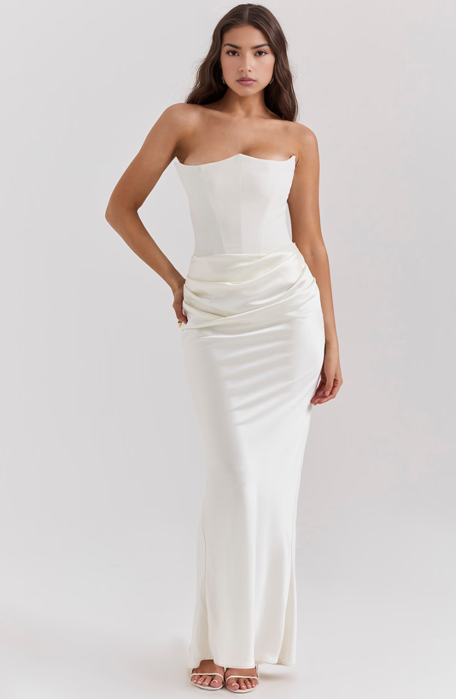 Camellia | Strapless Lace Evening Dress for Women - Perfect for Wedding Guests