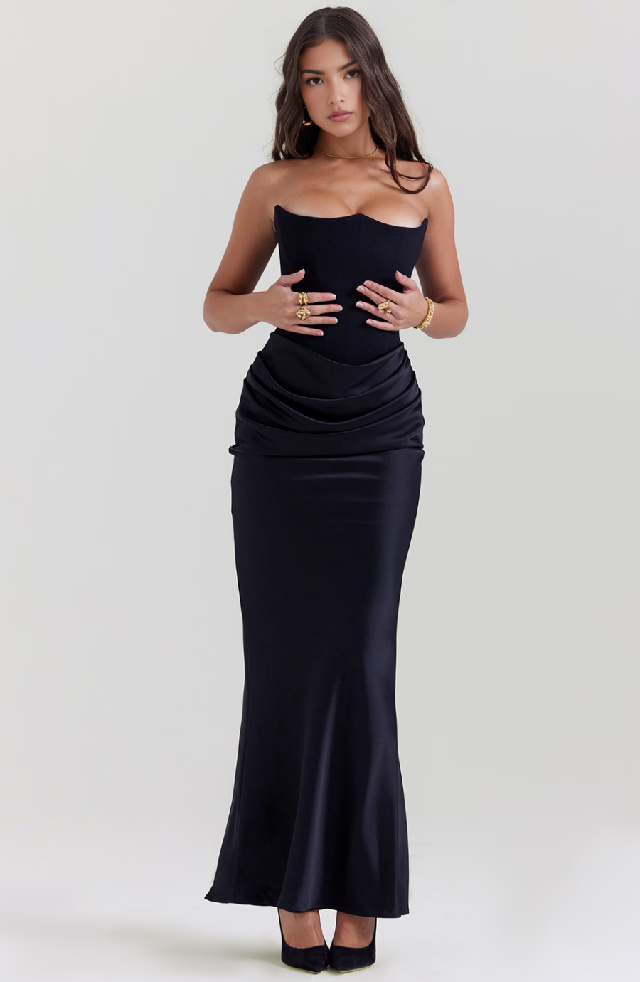 Camellia | Strapless Lace Evening Dress for Women - Perfect for Wedding Guests