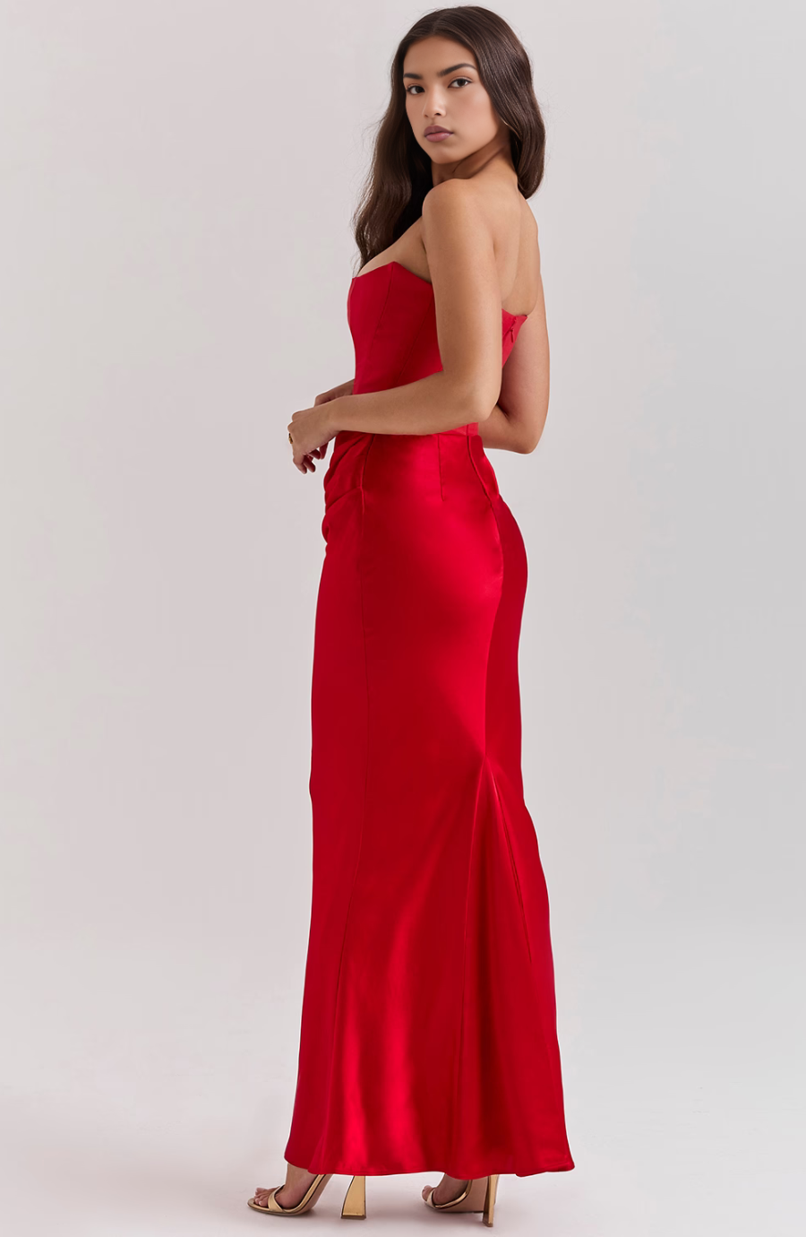 Camellia | Strapless Lace Evening Dress for Women - Perfect for Wedding Guests