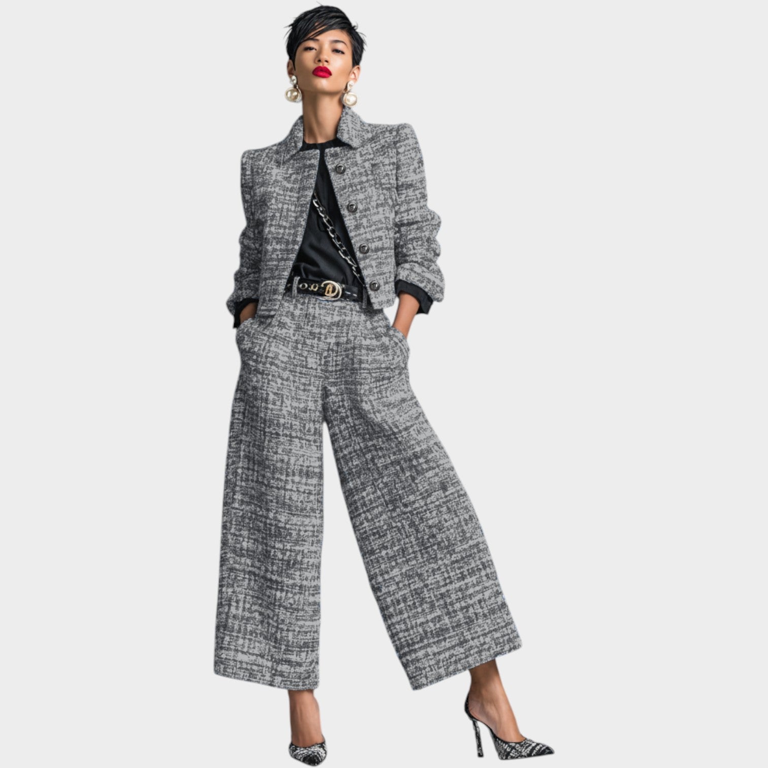 Formal Two Piece Tweed Matching Set