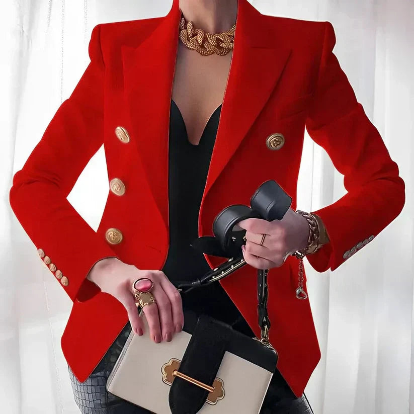 Monroe | Women's Timeless Double-Breasted Blazer Featuring Gold Buttons