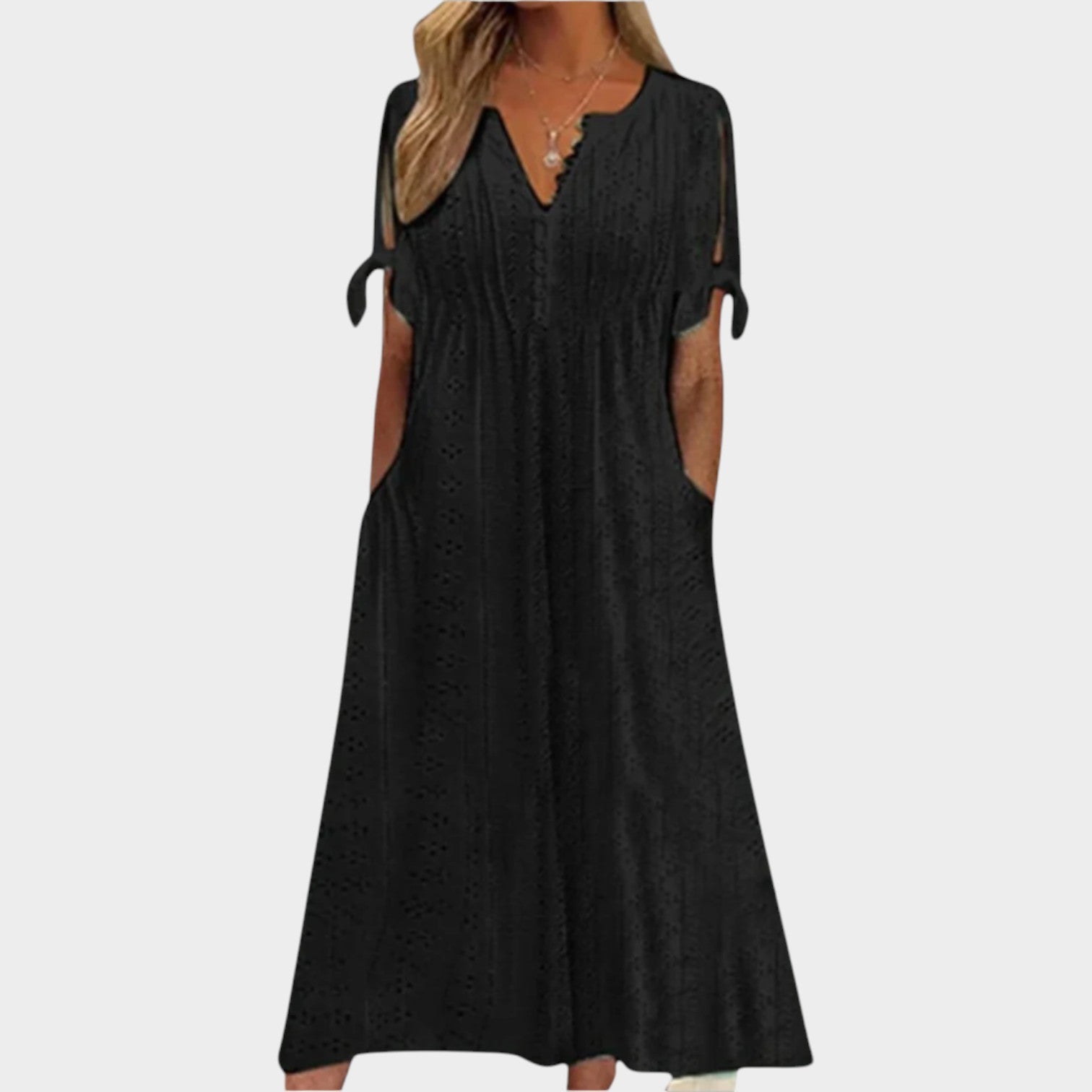 Eyelet Midi Dress
