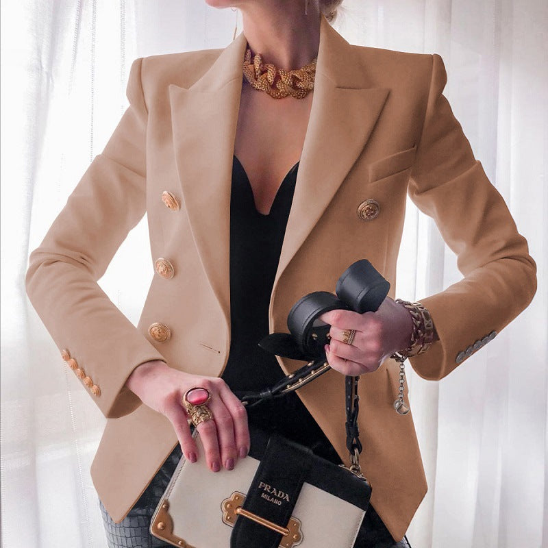 Monroe | Women's Timeless Double-Breasted Blazer Featuring Gold Buttons