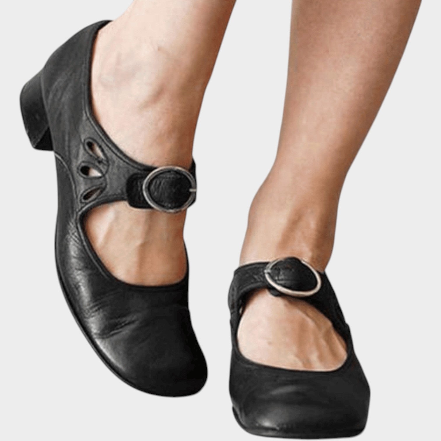 Leather Closed Toe Comfort Sandals