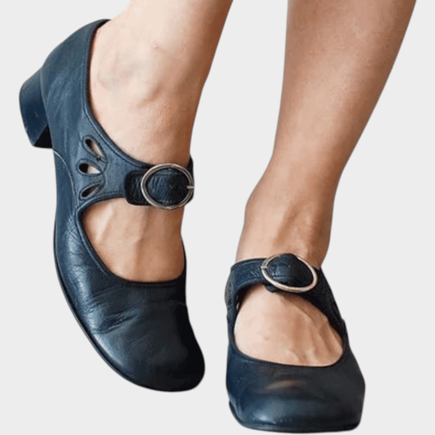 Leather Closed Toe Comfort Sandals