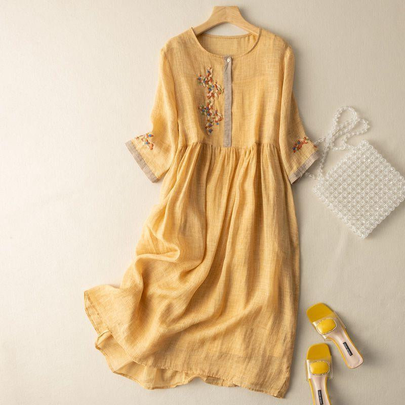 Sofia™ | Relaxed Midi Dress with Pattern