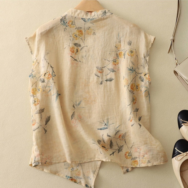 Amanda™ | Retro Sleeveless Blouse