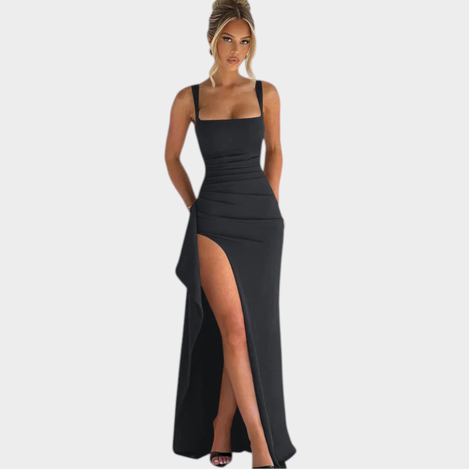 Square Neck Maxi Formal Dress