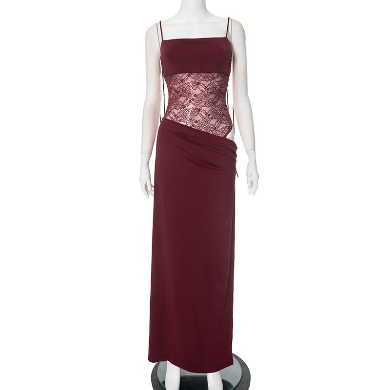 Felicia™ | Lace-Trimmed Long Dress
