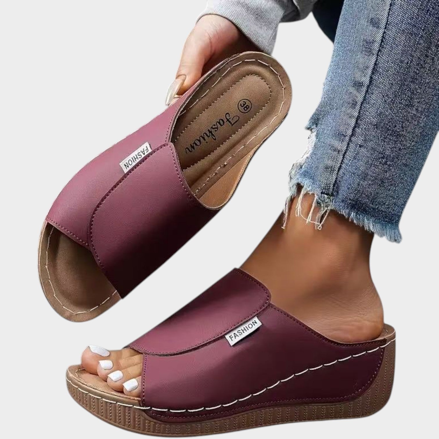 Comfort Slide Leather Sandals