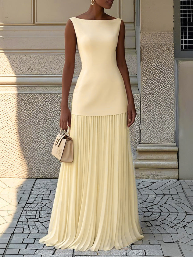 Eliza™ Sleeveless Pleated Maxi Gown