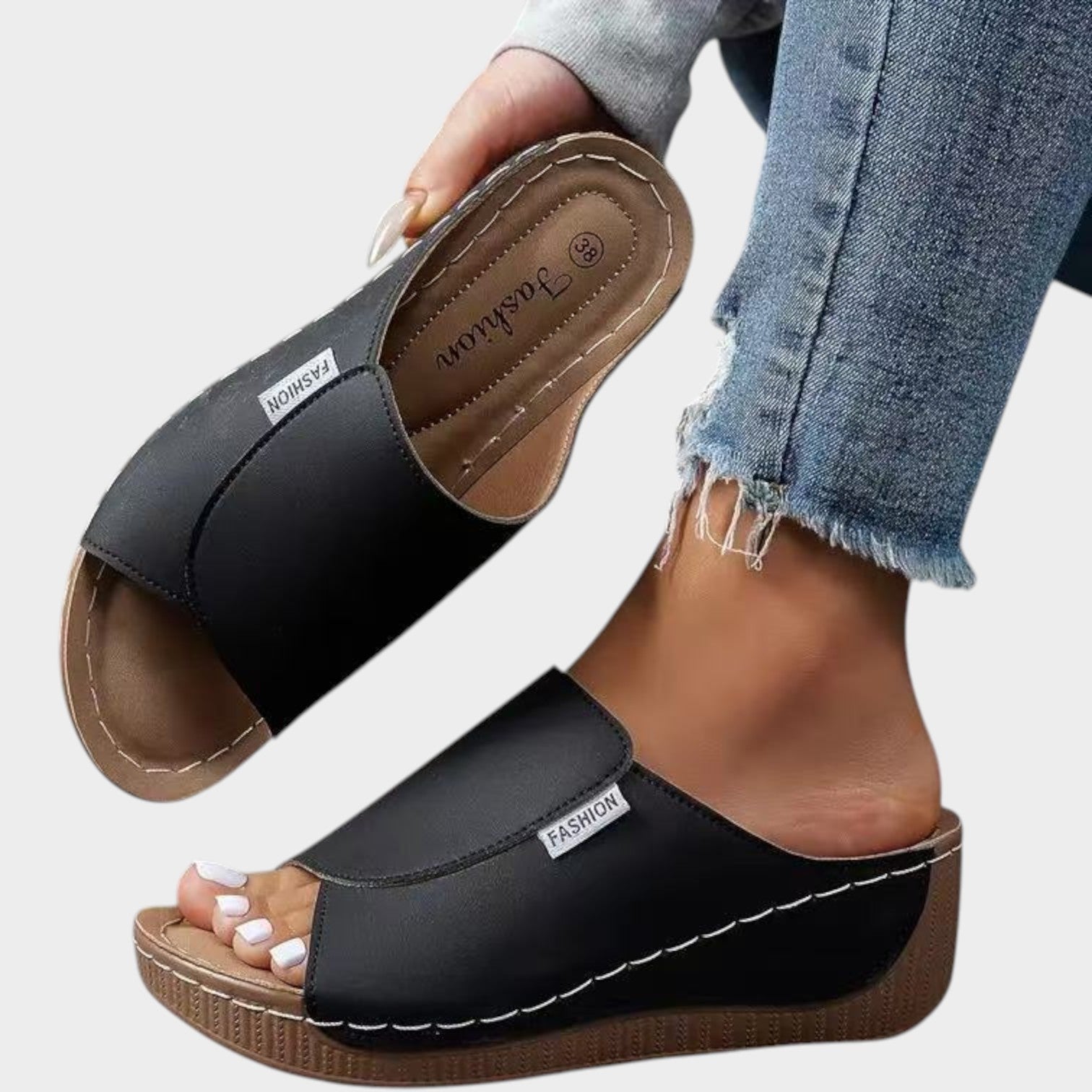 Comfort Slide Leather Sandals