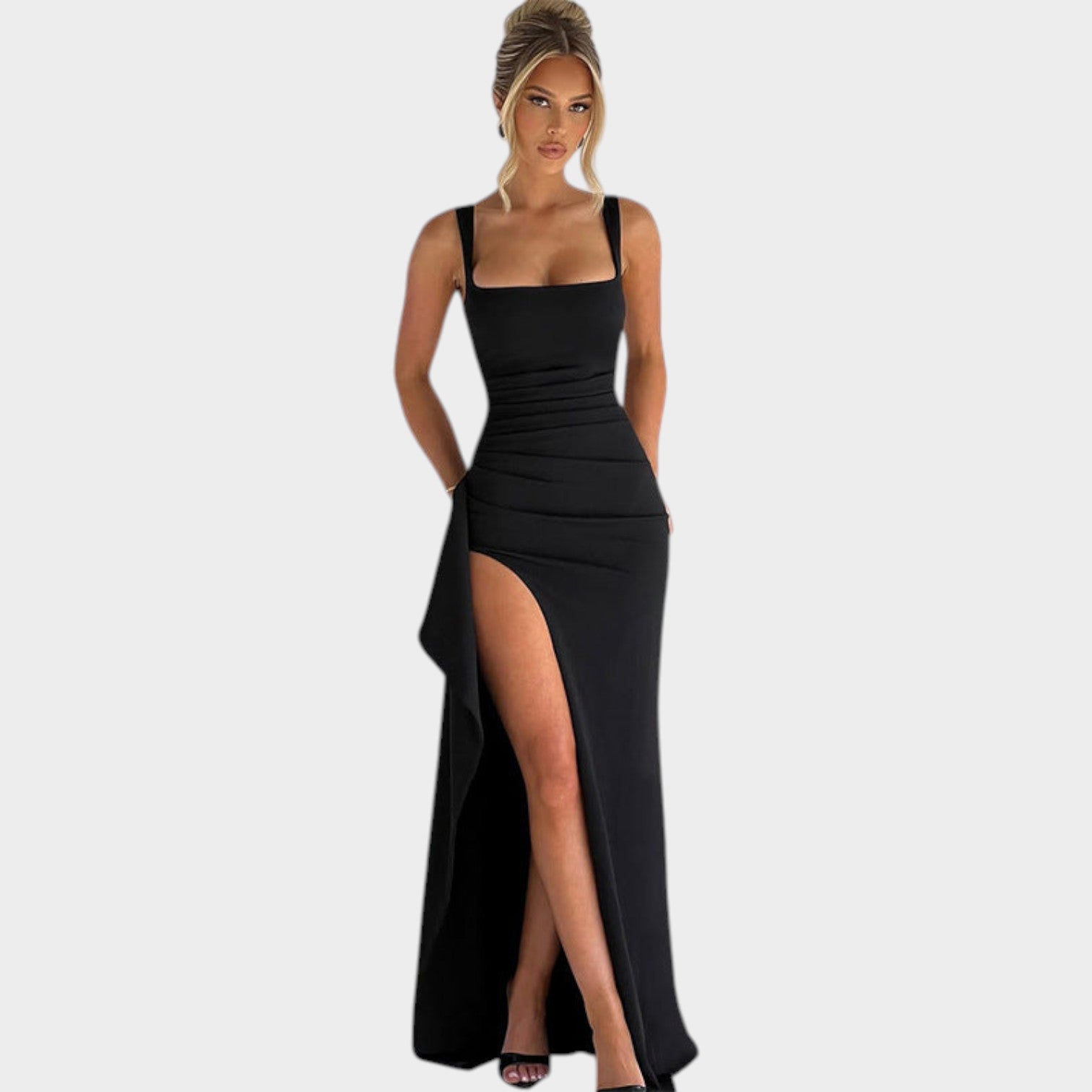 Square Neck Maxi Formal Dress