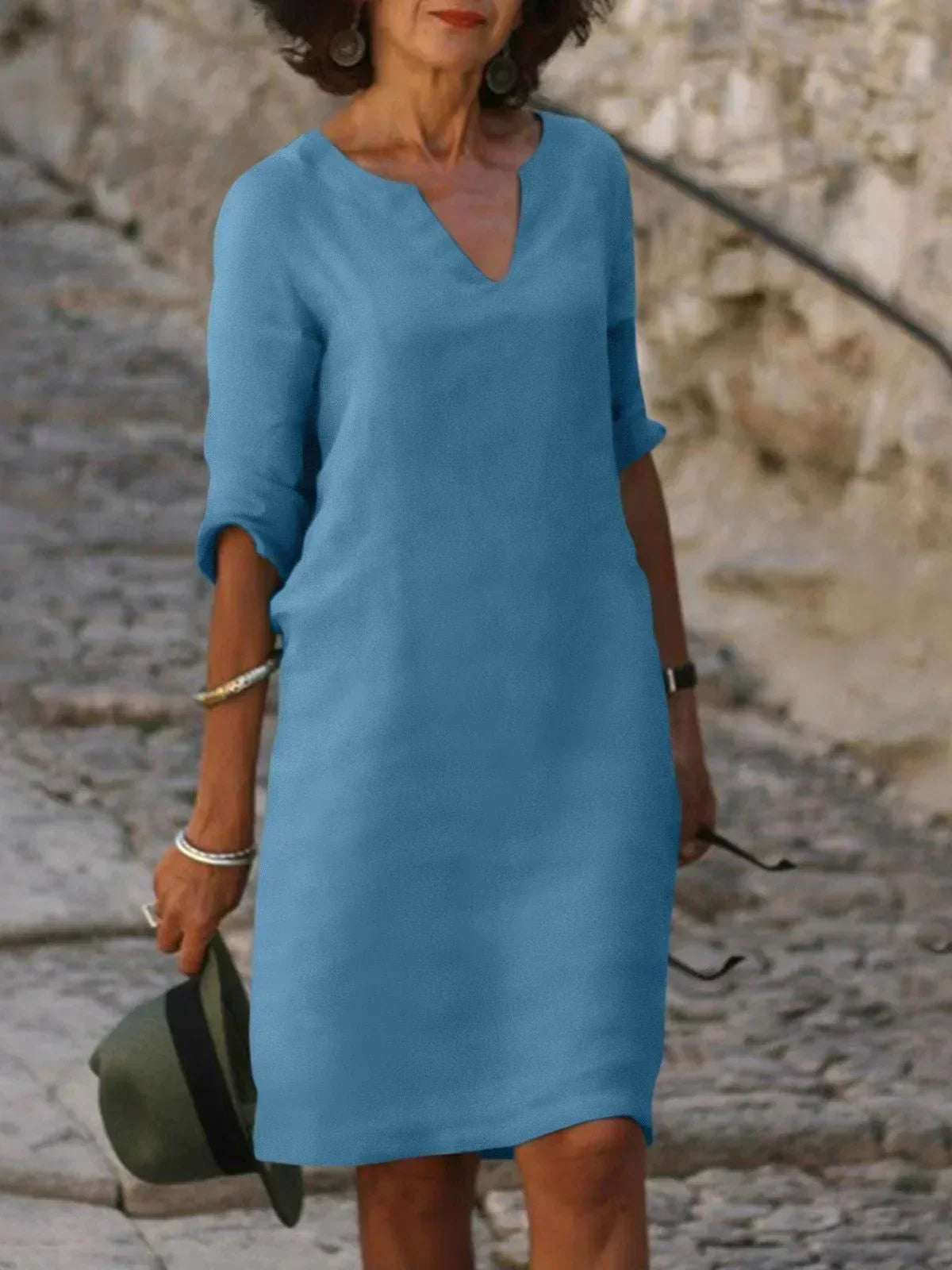Skylar™ | Chic V-Neck Elegant Dress