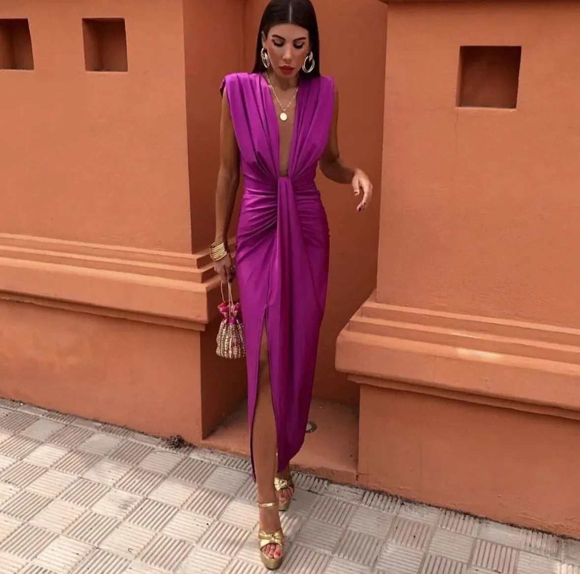 Amelia™ | Elegant Soft Pleated Midi Dress