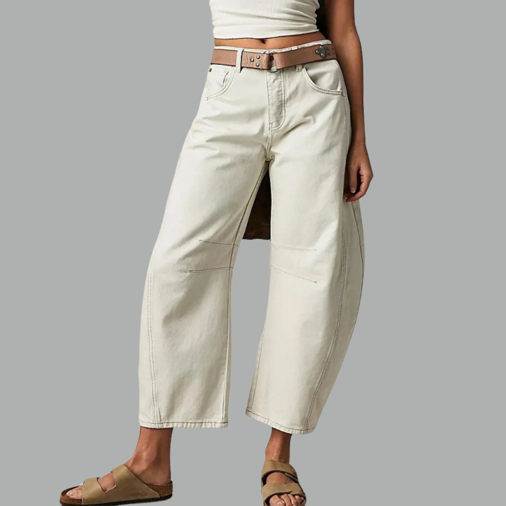 Women's Relaxed Fit High Waist Barrel Leg Jeans