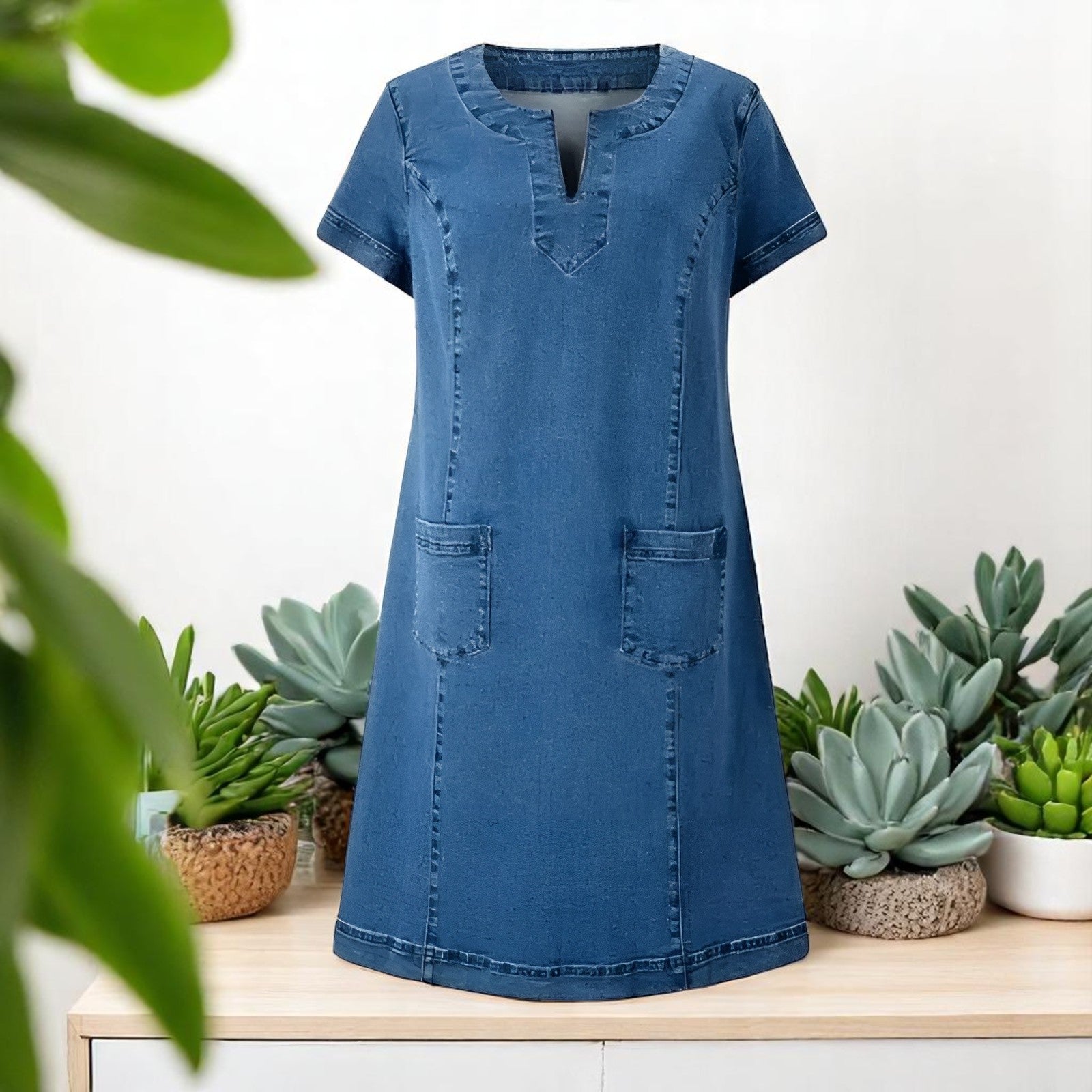 Erin™ | Cozy Denim Dress