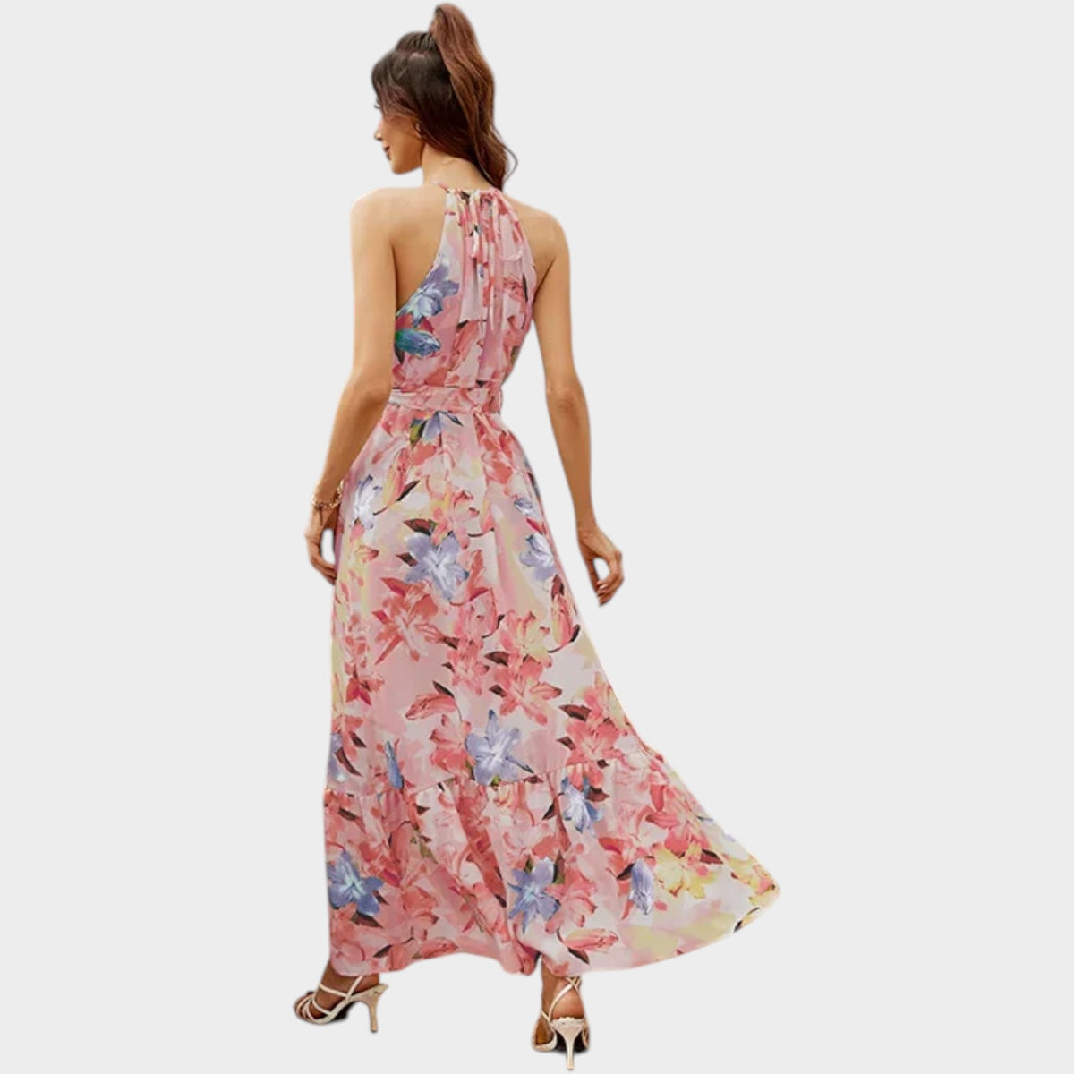 Women's Floral Maxi Wedding Guest Dress