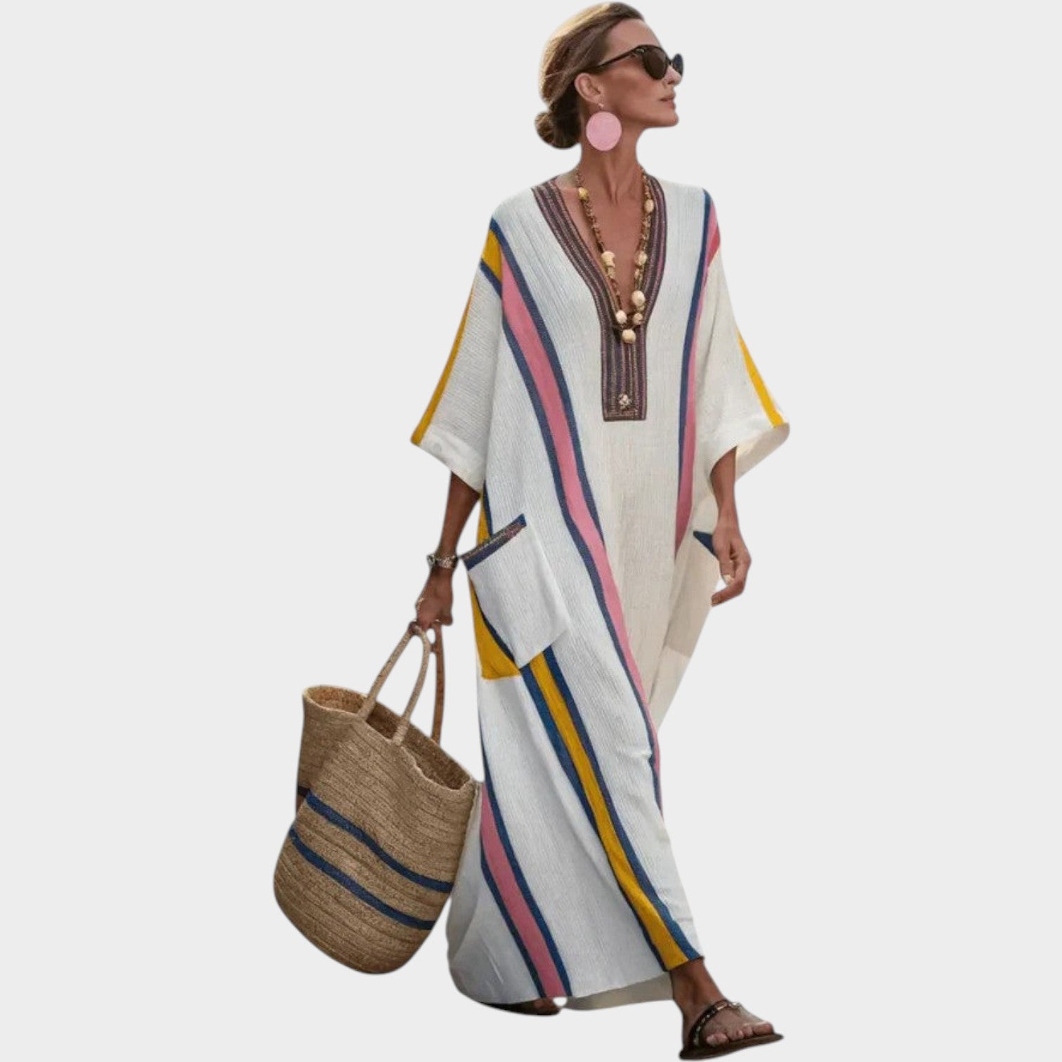 Boho V-Neck Maxi Dress