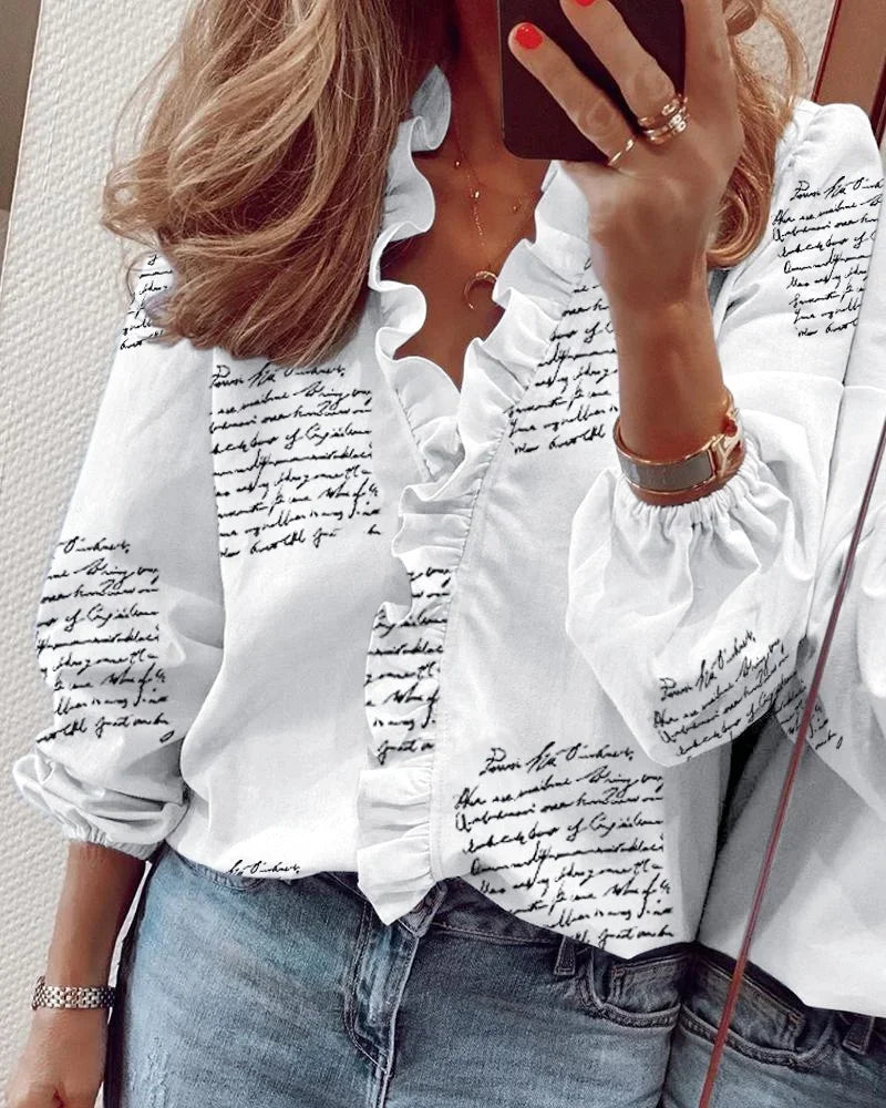 Enola™ | Playful Ruffled Feminine Blouse