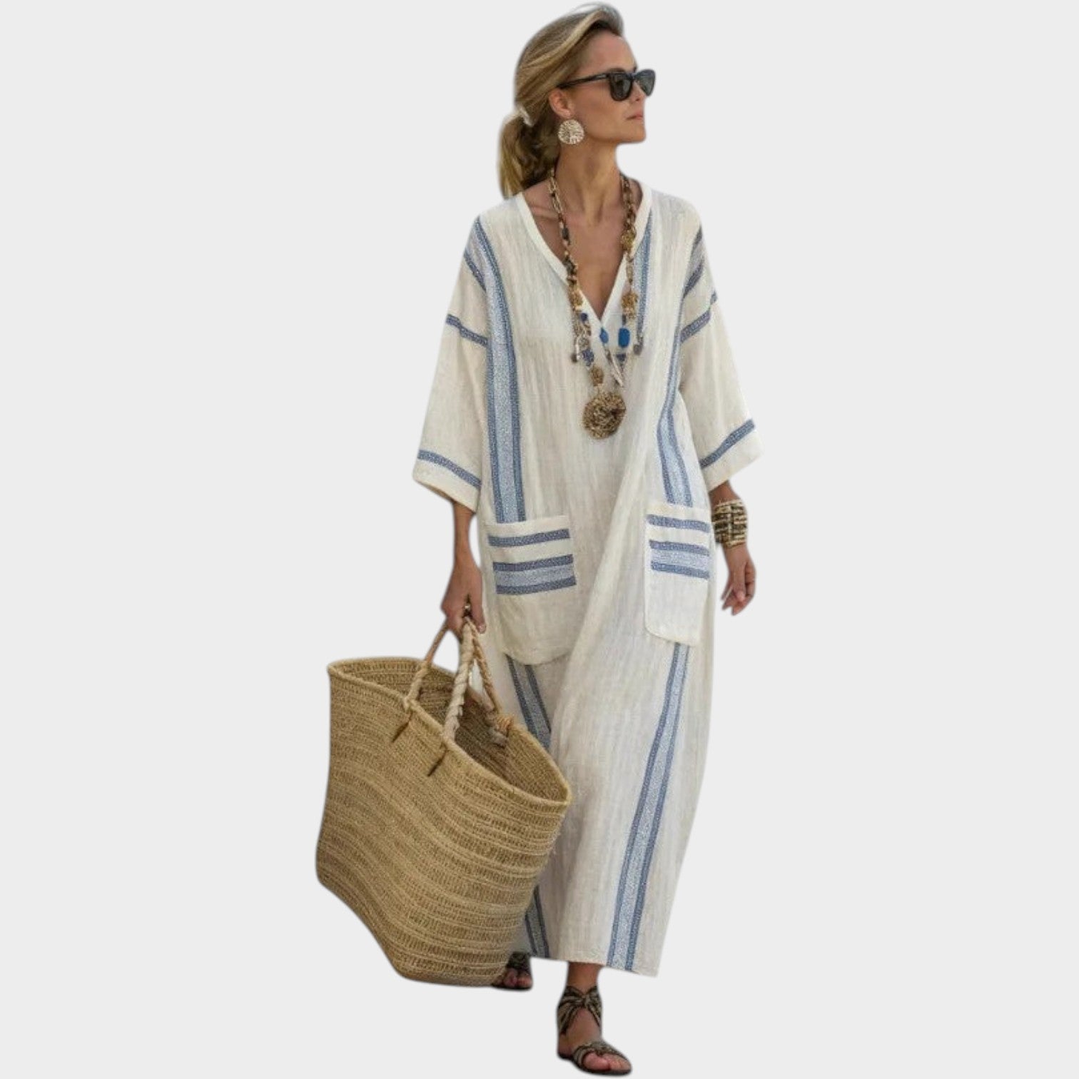 Boho V-Neck Maxi Dress