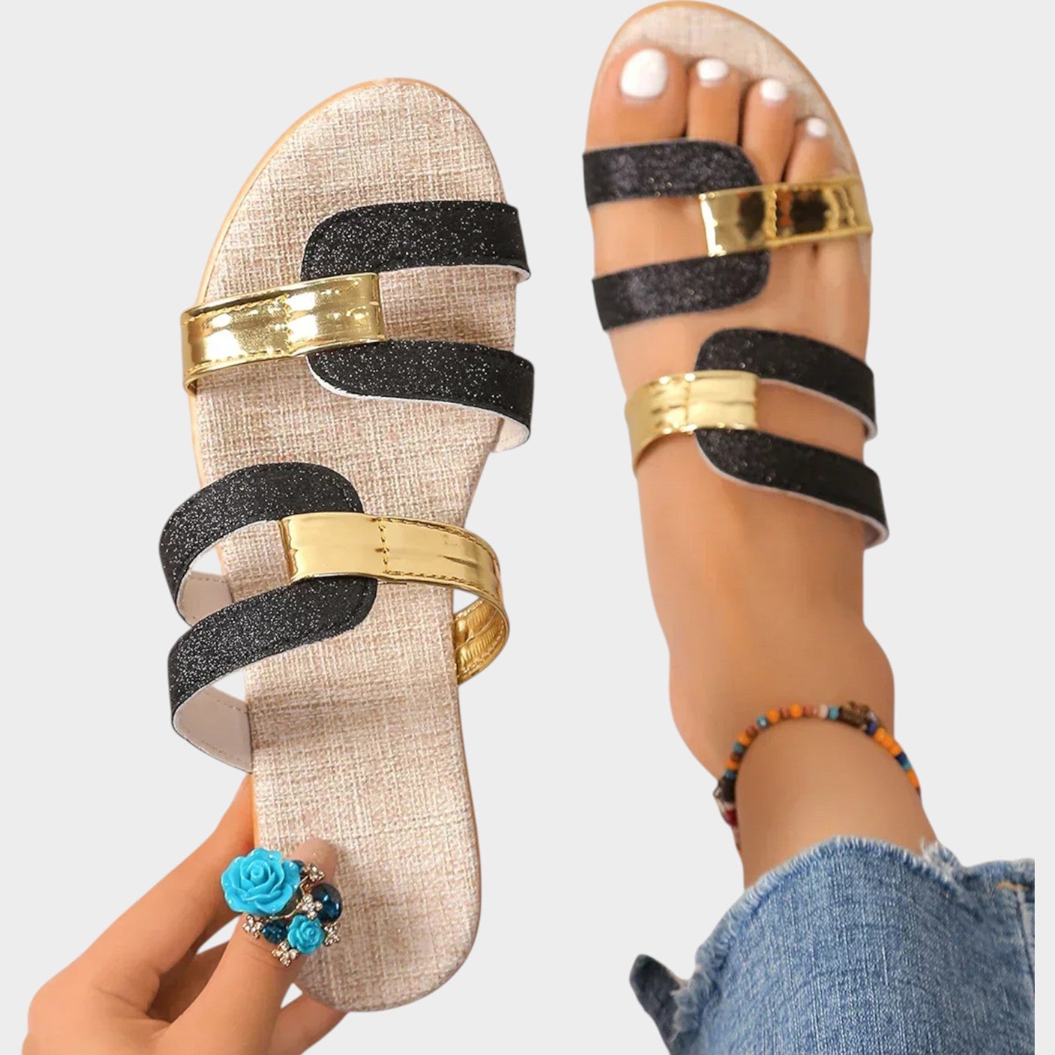 Orthopedic Wedge Slide Sandals