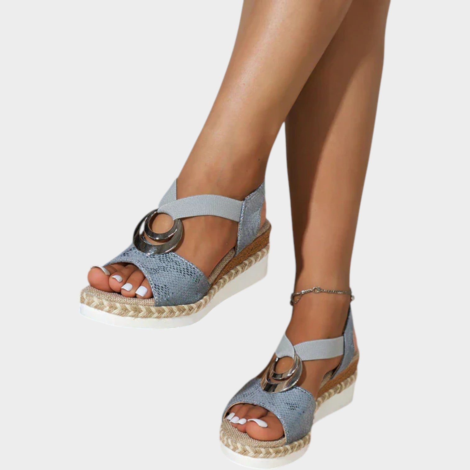 Orthopedic Buckle Platform Sandals
