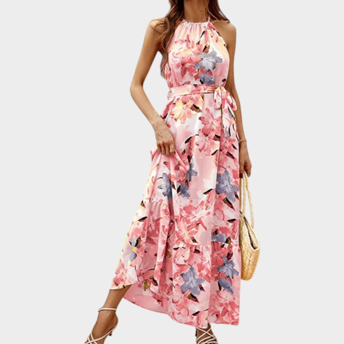Women's Floral Maxi Wedding Guest Dress