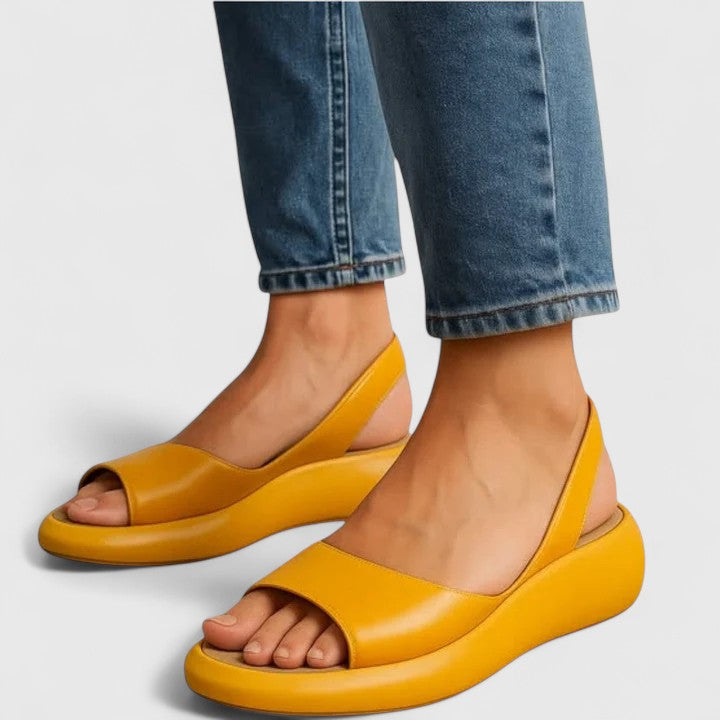 Elastic Strap Comfort Platform Sandals