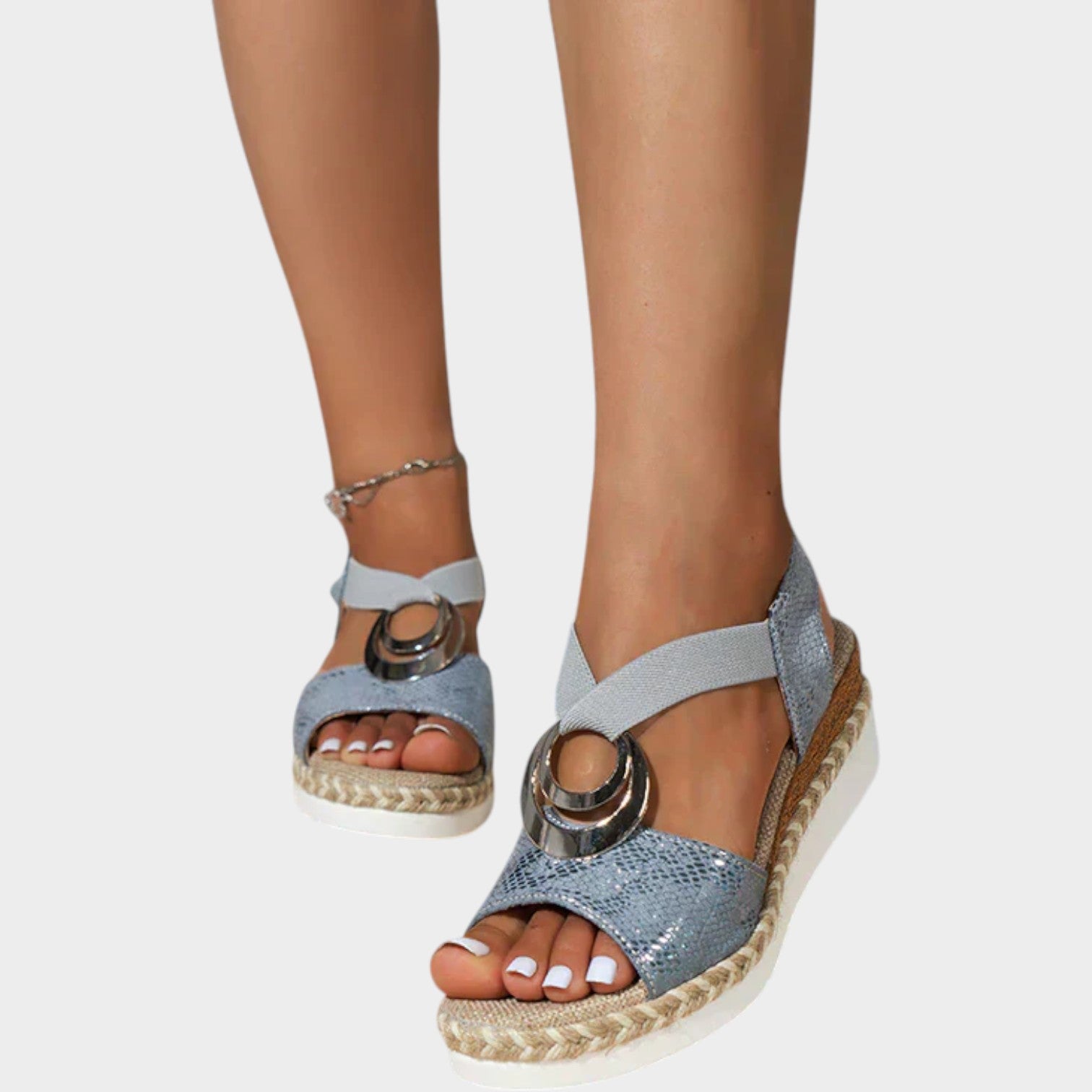 Orthopedic Buckle Platform Sandals