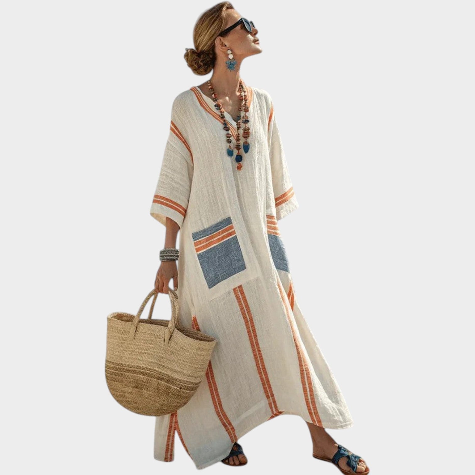Boho V-Neck Maxi Dress
