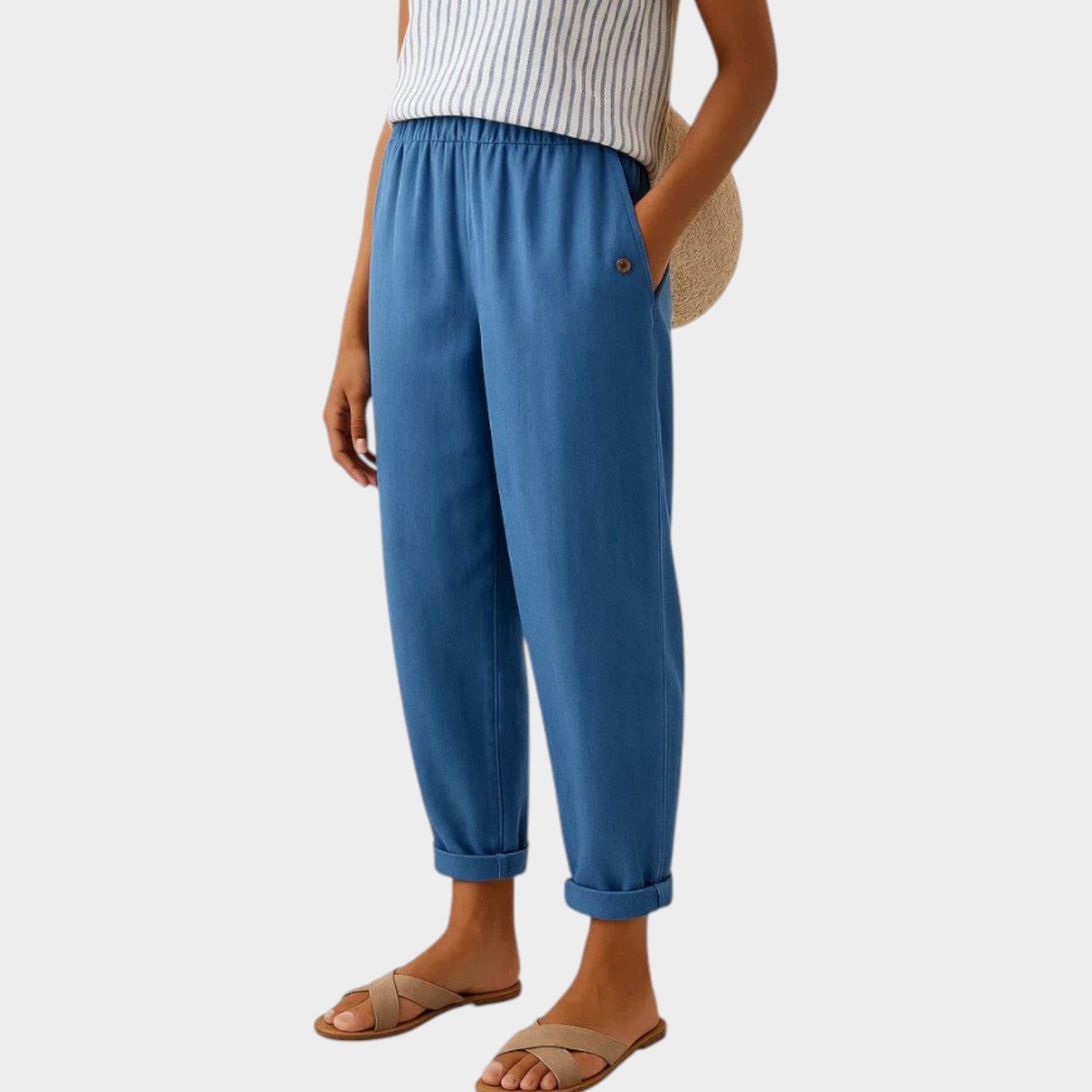 Relaxed Fit Linen Pants