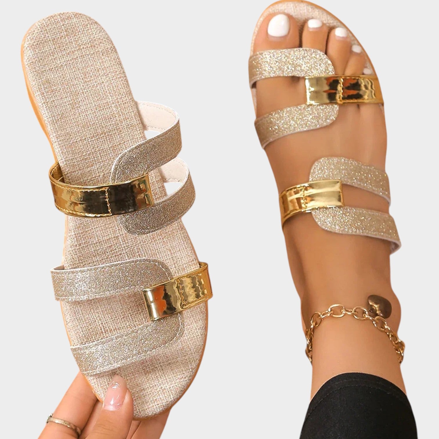 Orthopedic Wedge Slide Sandals