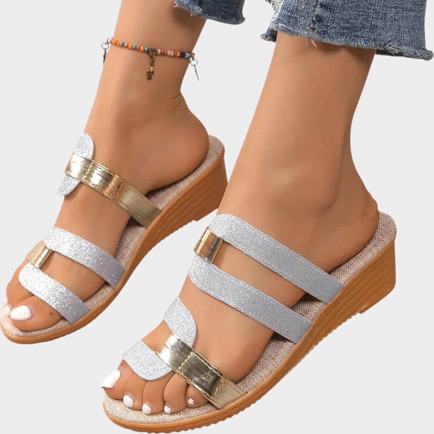 Orthopedic Wedge Slide Sandals