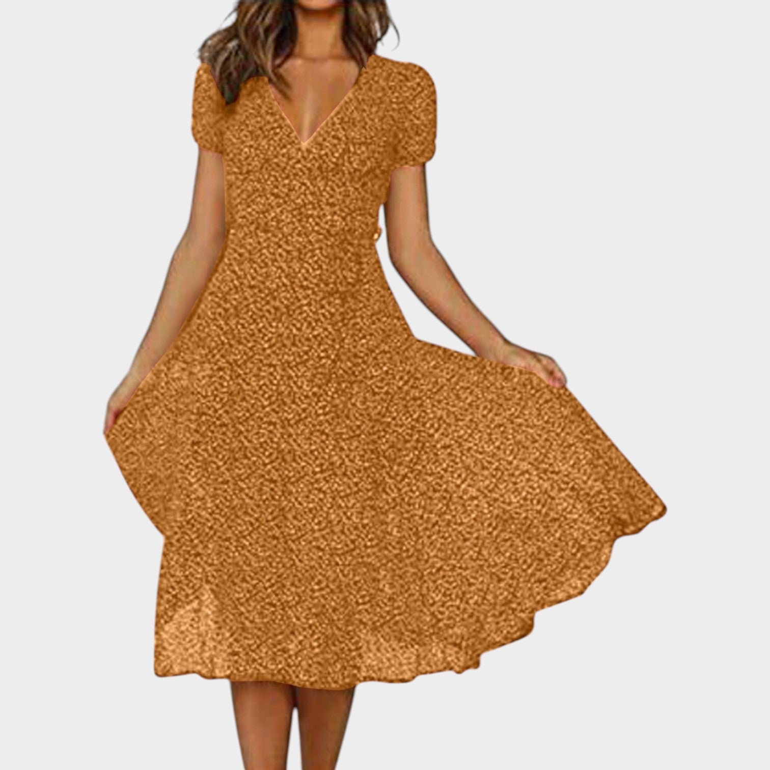 Floral V-Neck Midi Dress