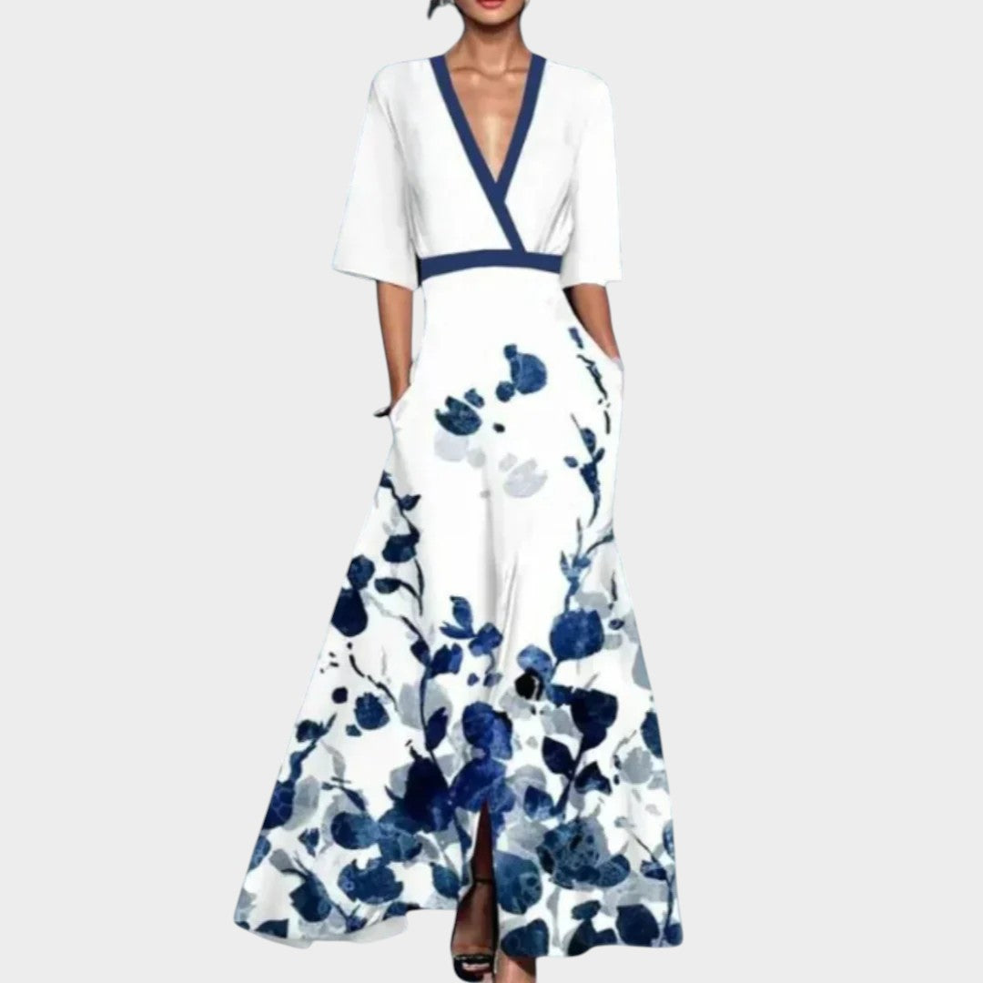 Floral V-Neck Maxi Dress