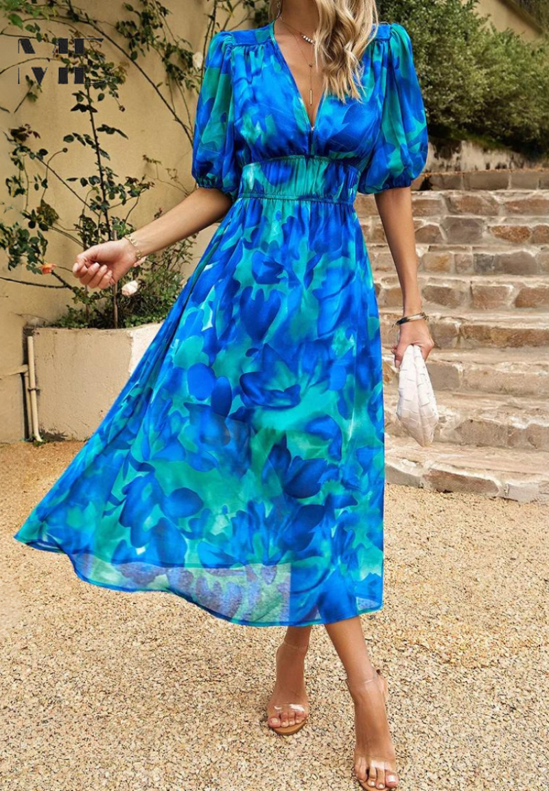 Monica™ | Chic Floral Elegance Dress