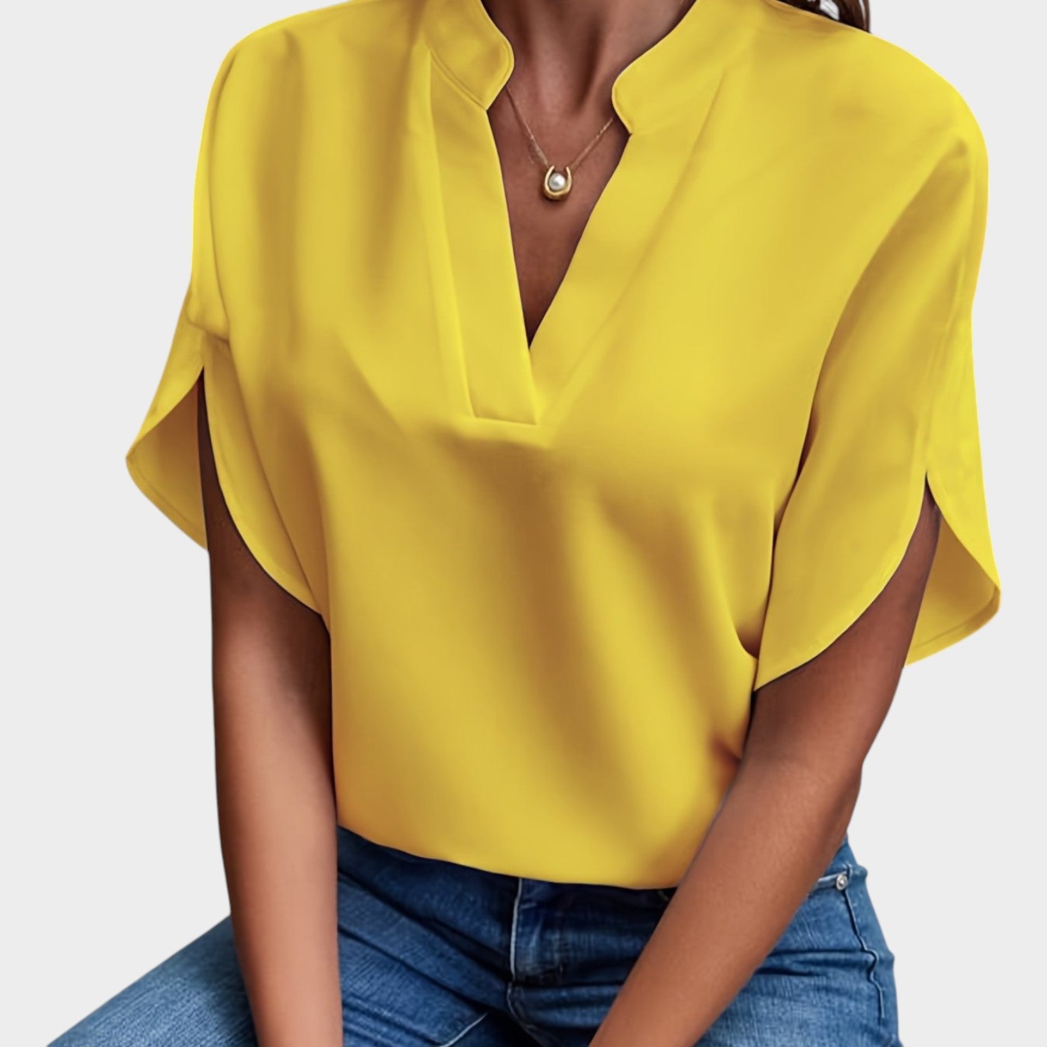 Dressy V Neck Top