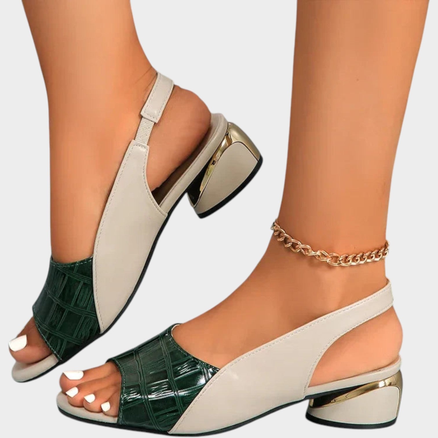 Orthopedic Leather Slingback Sandals