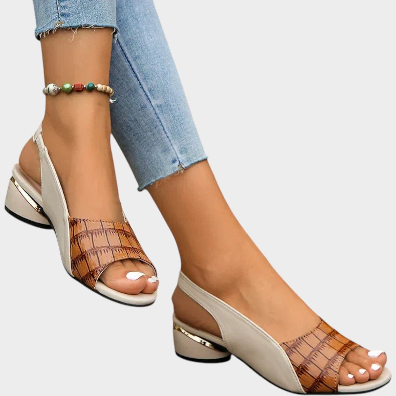 Orthopedic Leather Slingback Sandals