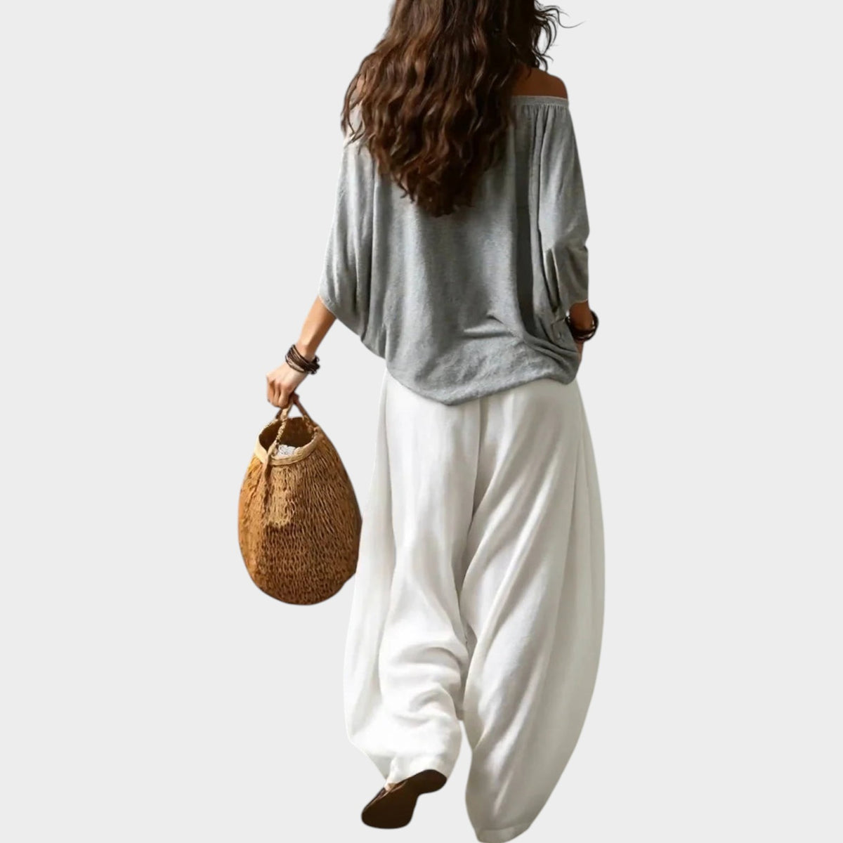 Women's Two Piece Set Boho Top and Harem Pants