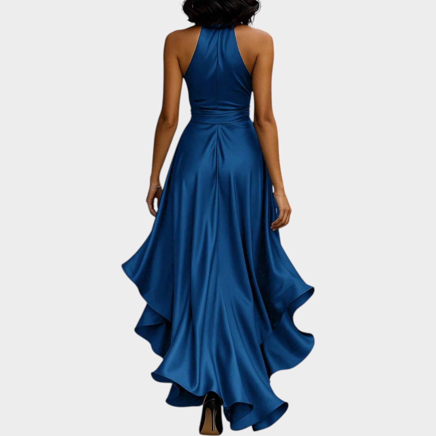 Elegant Halter Wrap Maxi Dress