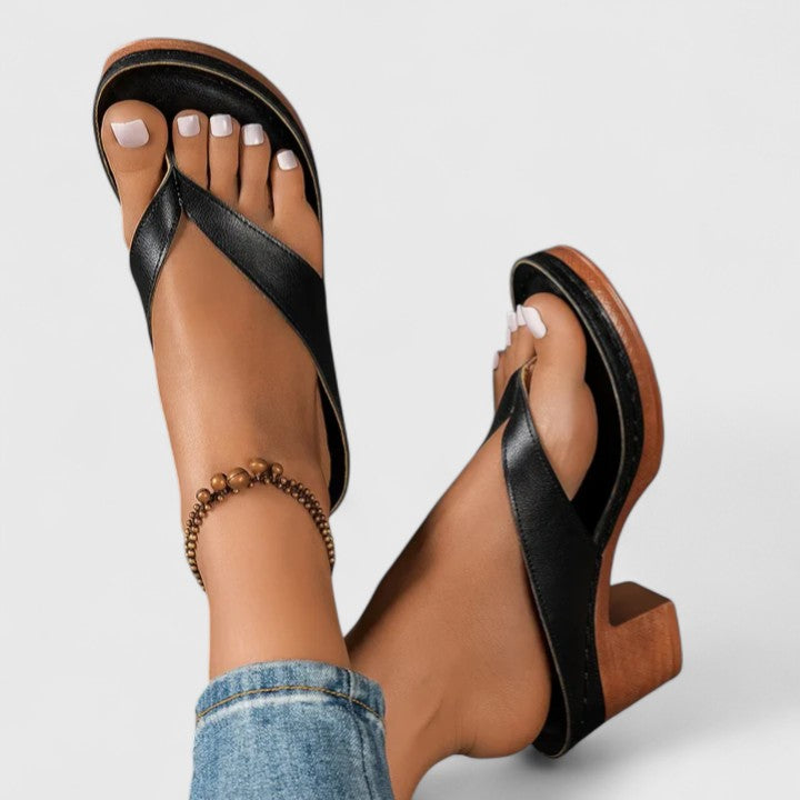 Anastasia | Women's Block Heel Thong Sandals