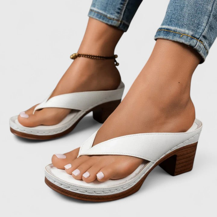 Anastasia | Women's Block Heel Thong Sandals