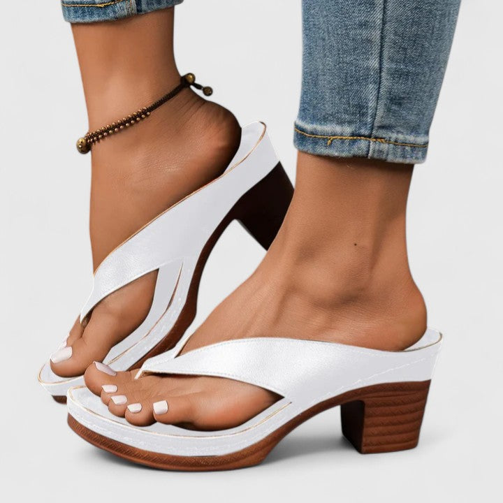 Anastasia | Women's Block Heel Thong Sandals